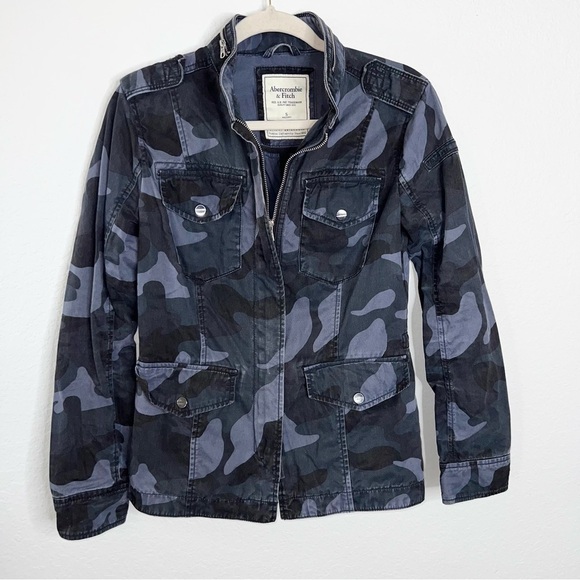 Abercrombie & Fitch Jacket Women Small Utility Military Camouflage Cinching C2 - Picture 1 of 10